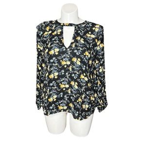 American Eagle Floral Keyhole Peasant Top size XL